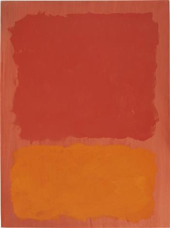 Untitled Red and Orange on Salmon